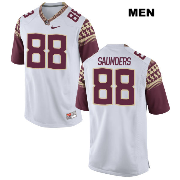Men's NCAA Nike Florida State Seminoles #88 Mavin Saunders College White Stitched Authentic Football Jersey DBP1569DK